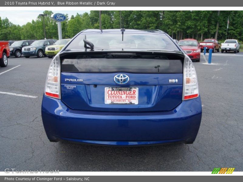 Blue Ribbon Metallic / Dark Gray 2010 Toyota Prius Hybrid V