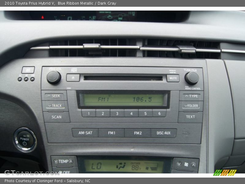 Blue Ribbon Metallic / Dark Gray 2010 Toyota Prius Hybrid V