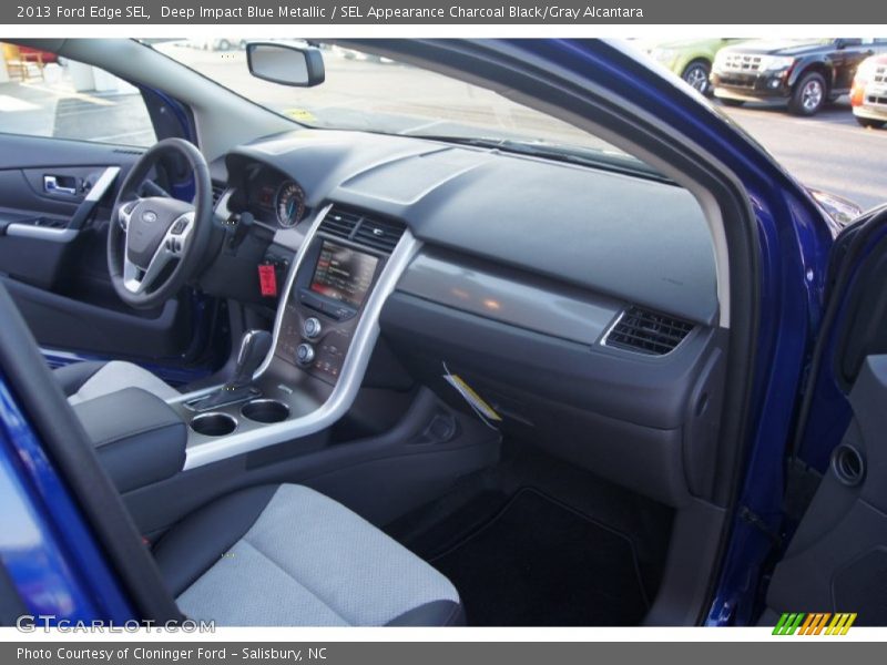 Deep Impact Blue Metallic / SEL Appearance Charcoal Black/Gray Alcantara 2013 Ford Edge SEL