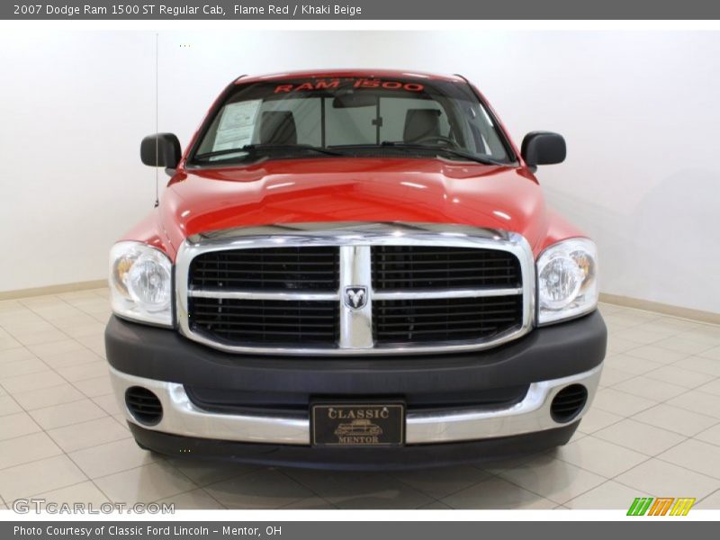 Flame Red / Khaki Beige 2007 Dodge Ram 1500 ST Regular Cab
