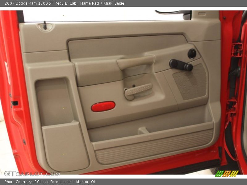 Flame Red / Khaki Beige 2007 Dodge Ram 1500 ST Regular Cab