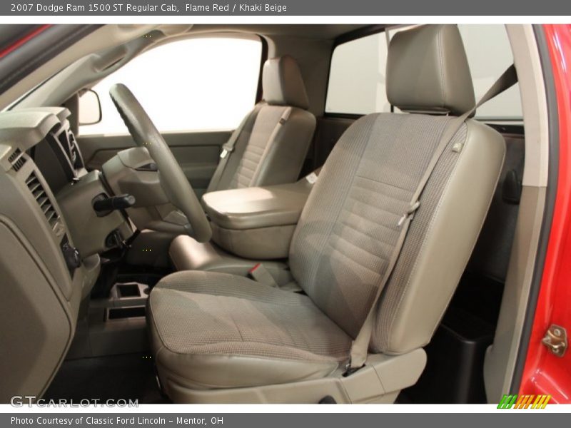 Flame Red / Khaki Beige 2007 Dodge Ram 1500 ST Regular Cab