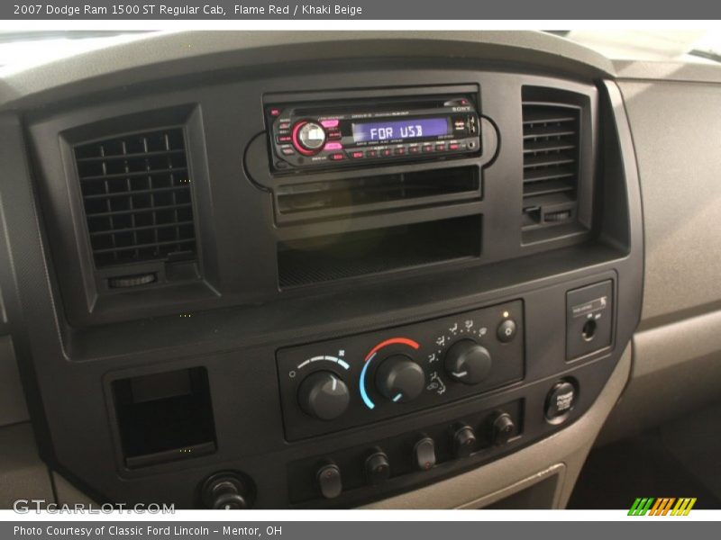 Flame Red / Khaki Beige 2007 Dodge Ram 1500 ST Regular Cab