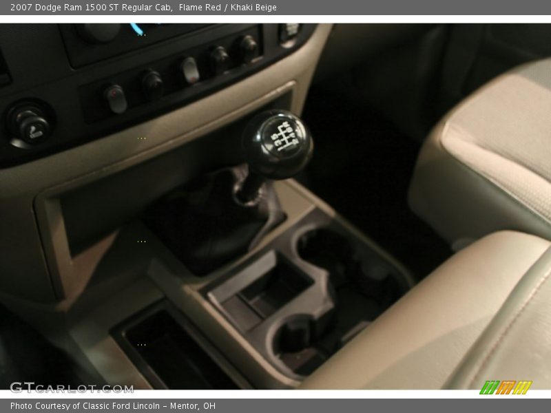 Flame Red / Khaki Beige 2007 Dodge Ram 1500 ST Regular Cab