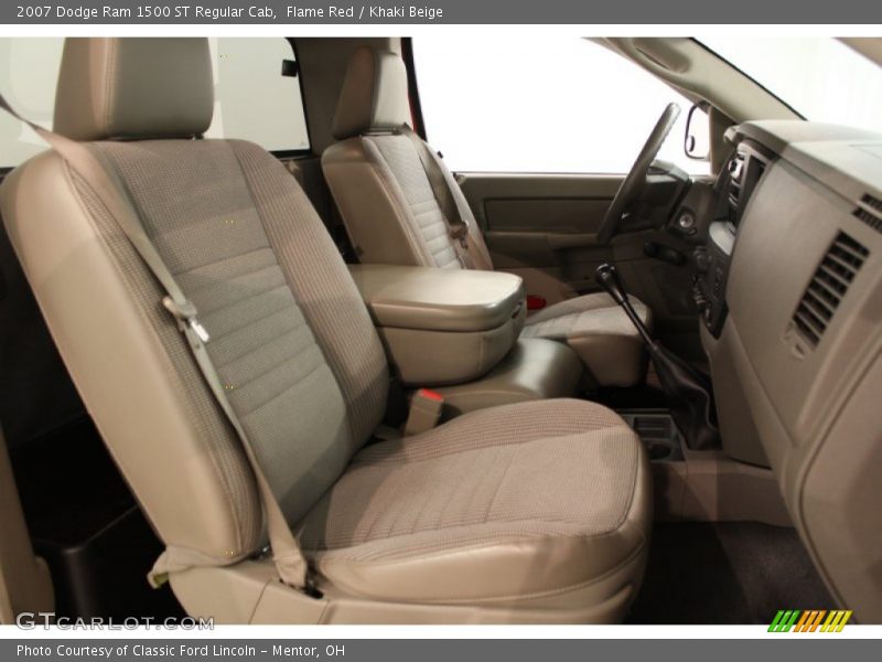 Flame Red / Khaki Beige 2007 Dodge Ram 1500 ST Regular Cab