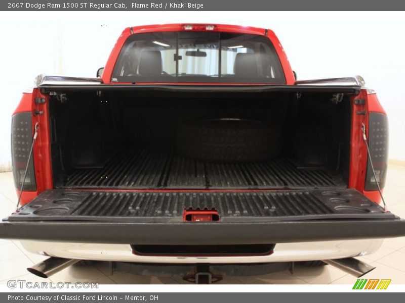 Flame Red / Khaki Beige 2007 Dodge Ram 1500 ST Regular Cab