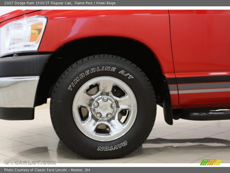 Flame Red / Khaki Beige 2007 Dodge Ram 1500 ST Regular Cab