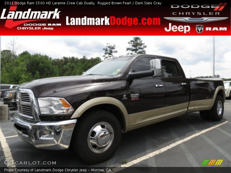 Rugged Brown Pearl / Dark Slate Gray 2011 Dodge Ram 3500 HD Laramie Crew Cab Dually