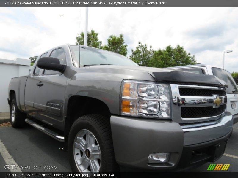 Graystone Metallic / Ebony Black 2007 Chevrolet Silverado 1500 LT Z71 Extended Cab 4x4