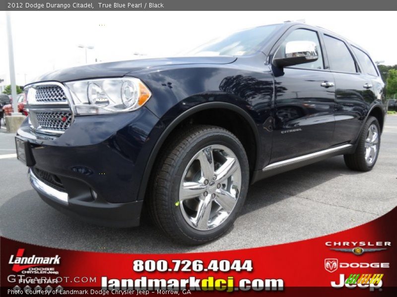 True Blue Pearl / Black 2012 Dodge Durango Citadel