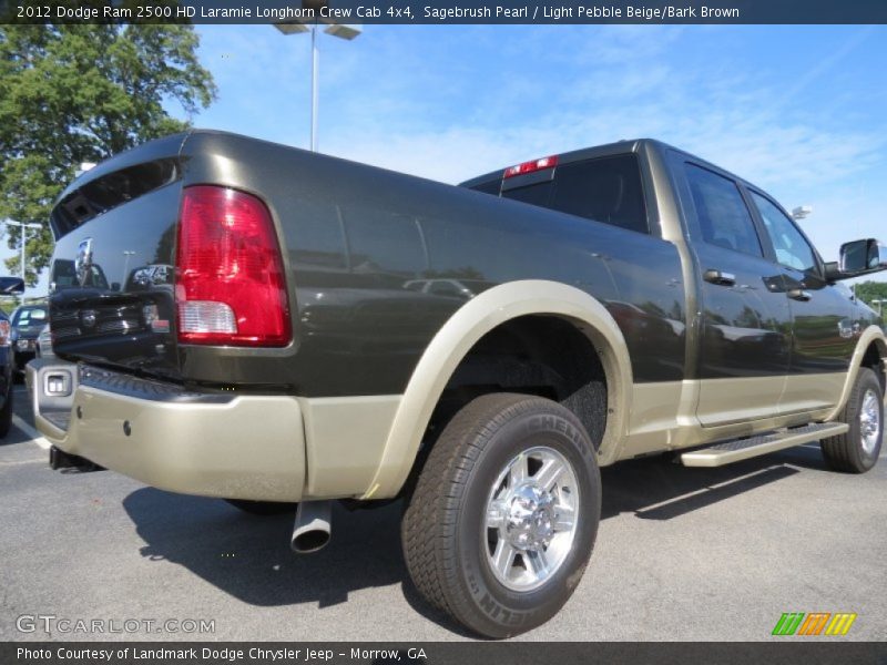Sagebrush Pearl / Light Pebble Beige/Bark Brown 2012 Dodge Ram 2500 HD Laramie Longhorn Crew Cab 4x4