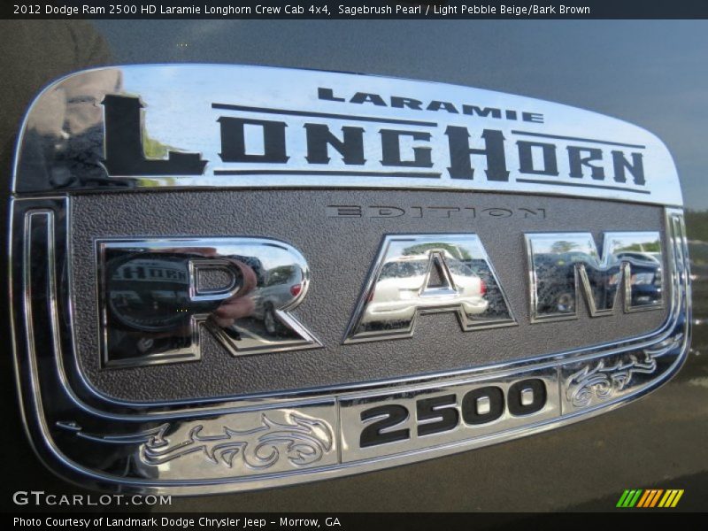 Sagebrush Pearl / Light Pebble Beige/Bark Brown 2012 Dodge Ram 2500 HD Laramie Longhorn Crew Cab 4x4