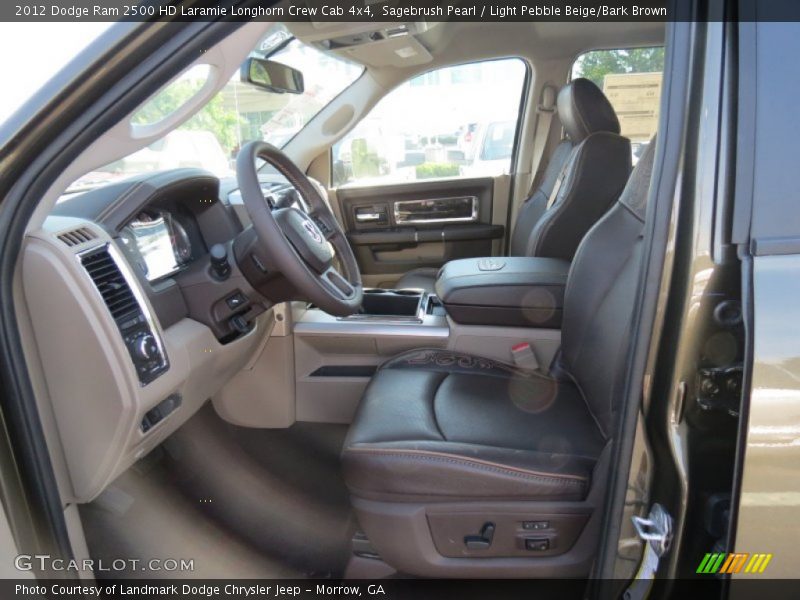 Sagebrush Pearl / Light Pebble Beige/Bark Brown 2012 Dodge Ram 2500 HD Laramie Longhorn Crew Cab 4x4