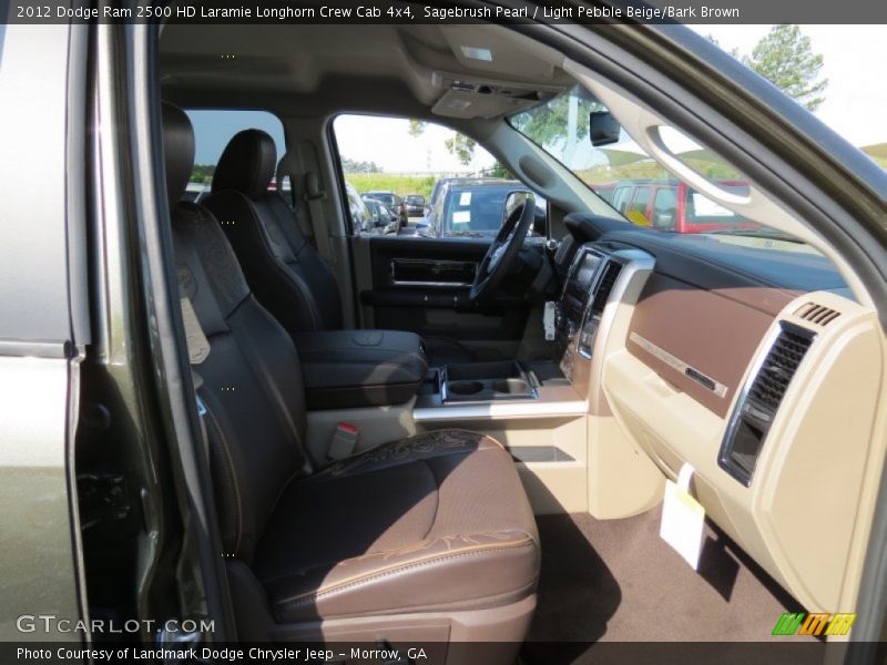 Sagebrush Pearl / Light Pebble Beige/Bark Brown 2012 Dodge Ram 2500 HD Laramie Longhorn Crew Cab 4x4