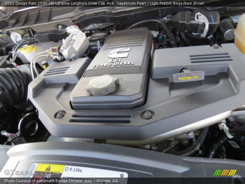 Sagebrush Pearl / Light Pebble Beige/Bark Brown 2012 Dodge Ram 2500 HD Laramie Longhorn Crew Cab 4x4