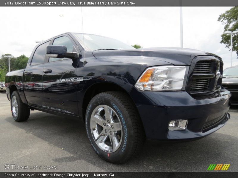 True Blue Pearl / Dark Slate Gray 2012 Dodge Ram 1500 Sport Crew Cab