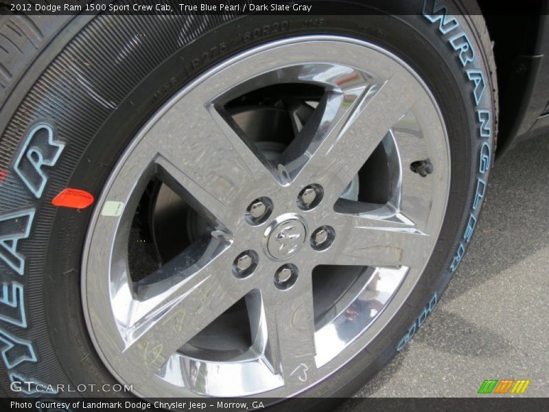 True Blue Pearl / Dark Slate Gray 2012 Dodge Ram 1500 Sport Crew Cab