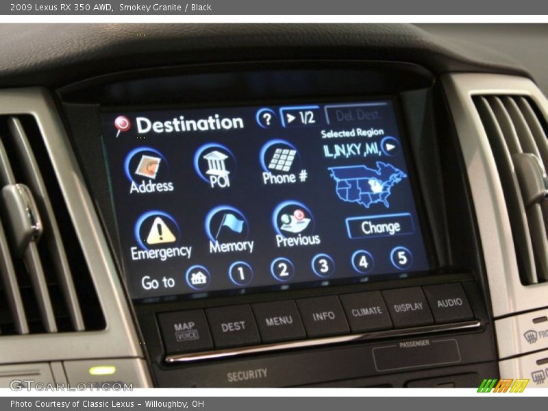 Smokey Granite / Black 2009 Lexus RX 350 AWD
