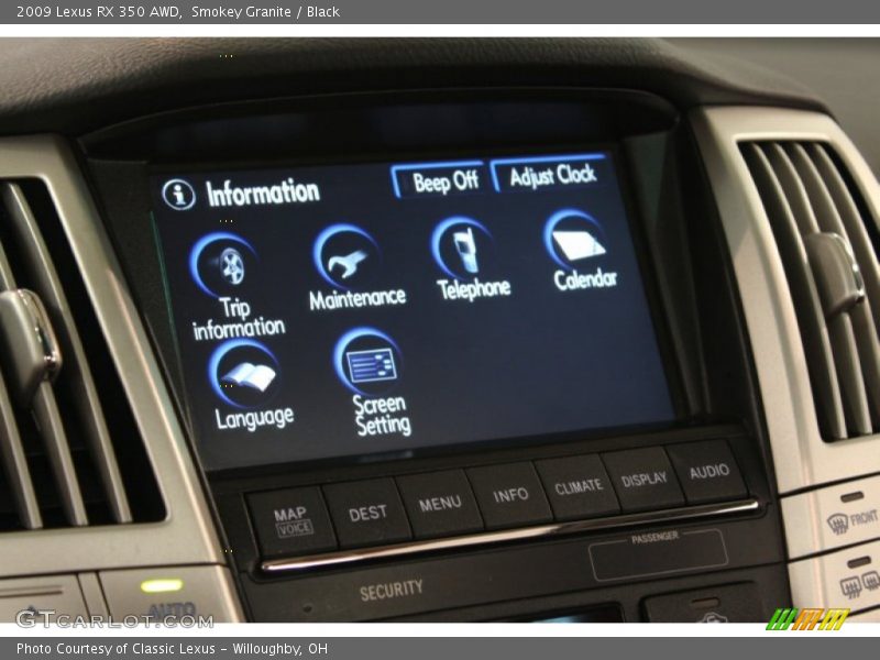 Smokey Granite / Black 2009 Lexus RX 350 AWD