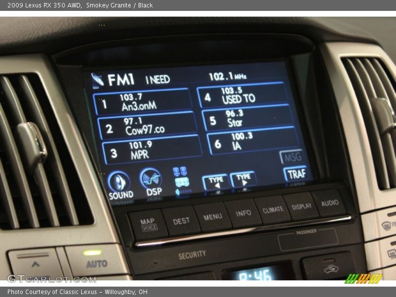 Smokey Granite / Black 2009 Lexus RX 350 AWD