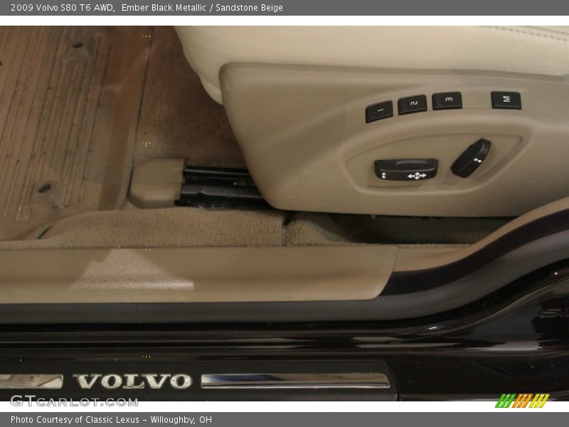Ember Black Metallic / Sandstone Beige 2009 Volvo S80 T6 AWD