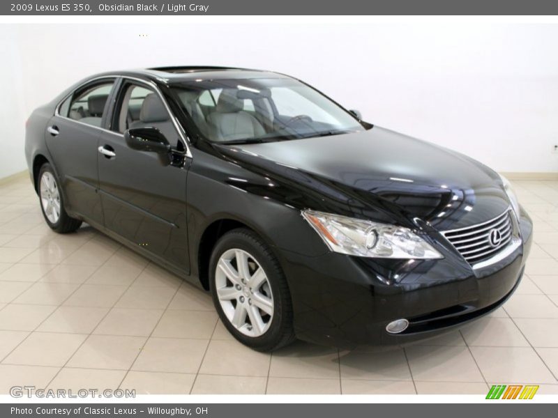 Obsidian Black / Light Gray 2009 Lexus ES 350