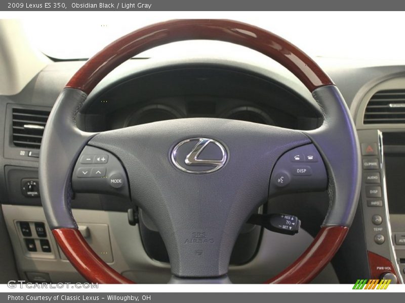 Obsidian Black / Light Gray 2009 Lexus ES 350