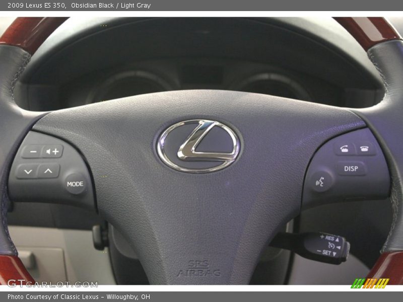 Obsidian Black / Light Gray 2009 Lexus ES 350