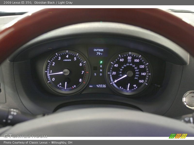 Obsidian Black / Light Gray 2009 Lexus ES 350