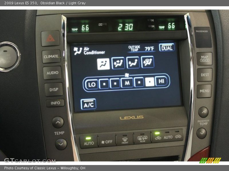 Obsidian Black / Light Gray 2009 Lexus ES 350