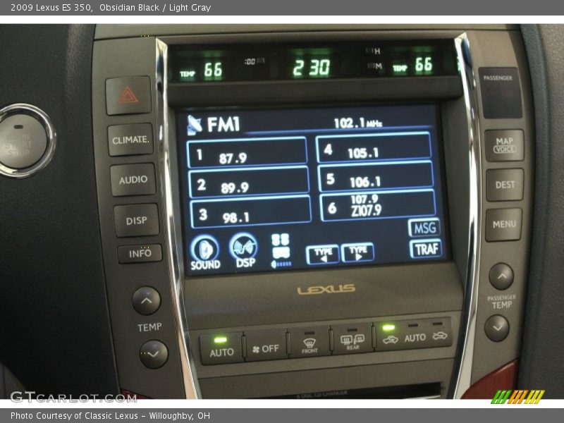 Obsidian Black / Light Gray 2009 Lexus ES 350