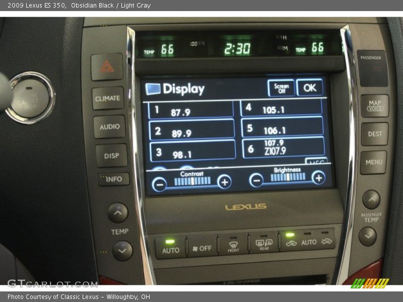 Obsidian Black / Light Gray 2009 Lexus ES 350