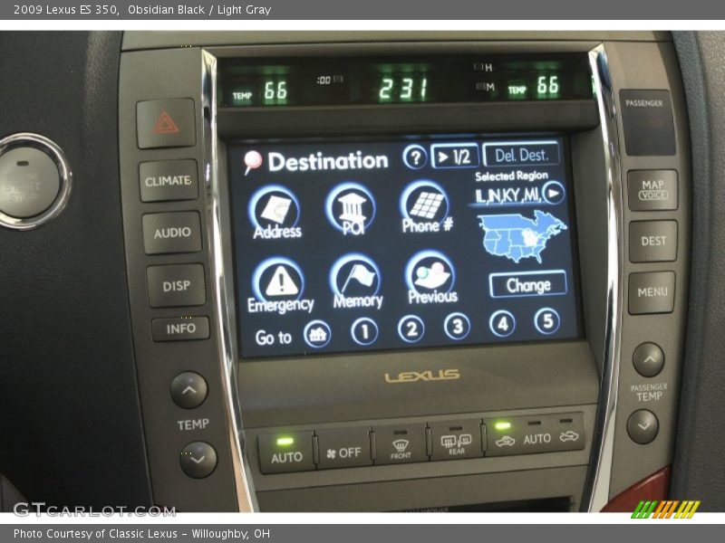 Obsidian Black / Light Gray 2009 Lexus ES 350