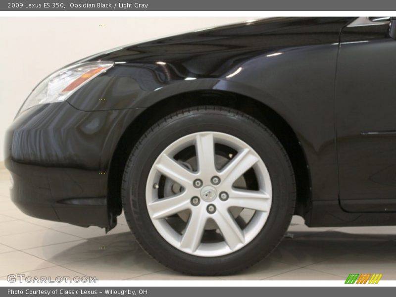 Obsidian Black / Light Gray 2009 Lexus ES 350