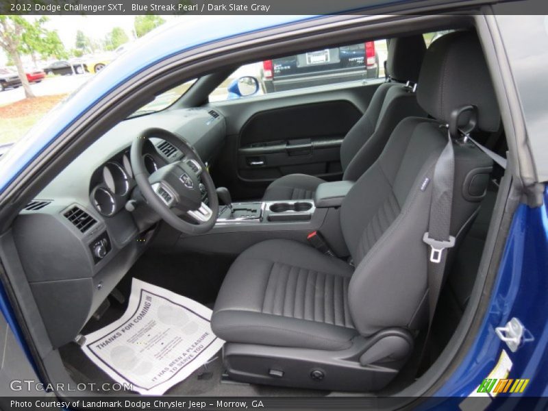 Blue Streak Pearl / Dark Slate Gray 2012 Dodge Challenger SXT