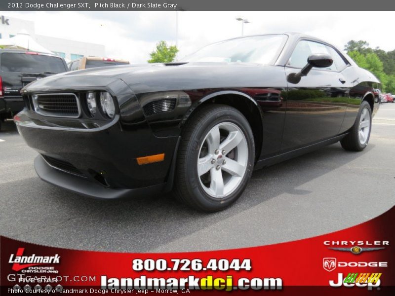 Pitch Black / Dark Slate Gray 2012 Dodge Challenger SXT