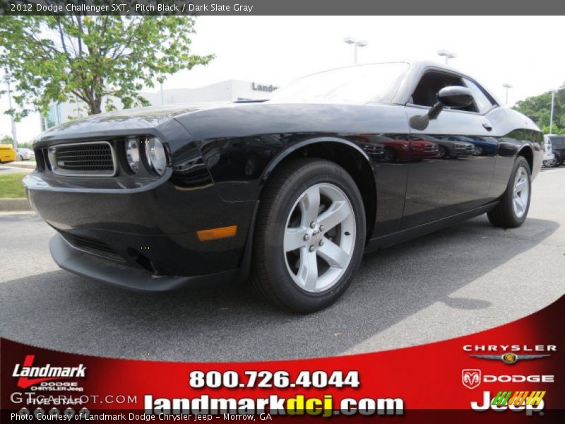 Pitch Black / Dark Slate Gray 2012 Dodge Challenger SXT
