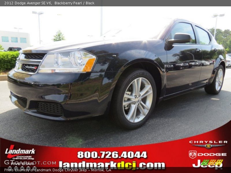 Blackberry Pearl / Black 2012 Dodge Avenger SE V6