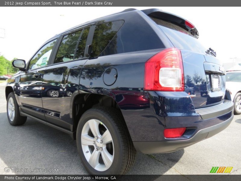 True Blue Pearl / Dark Slate Gray 2012 Jeep Compass Sport