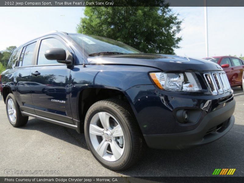 True Blue Pearl / Dark Slate Gray 2012 Jeep Compass Sport