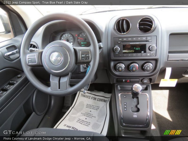 True Blue Pearl / Dark Slate Gray 2012 Jeep Compass Sport
