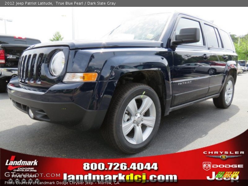 True Blue Pearl / Dark Slate Gray 2012 Jeep Patriot Latitude