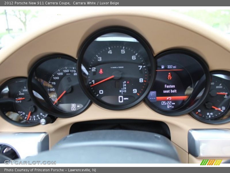  2012 New 911 Carrera Coupe Carrera Coupe Gauges
