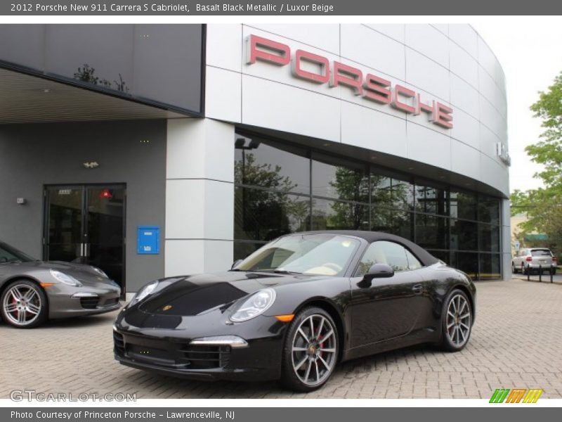 Basalt Black Metallic / Luxor Beige 2012 Porsche New 911 Carrera S Cabriolet