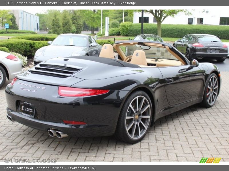 Basalt Black Metallic / Luxor Beige 2012 Porsche New 911 Carrera S Cabriolet