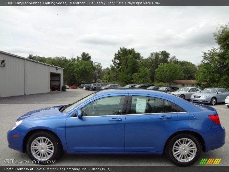 Marathon Blue Pearl / Dark Slate Gray/Light Slate Gray 2008 Chrysler Sebring Touring Sedan