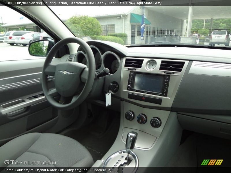 Marathon Blue Pearl / Dark Slate Gray/Light Slate Gray 2008 Chrysler Sebring Touring Sedan