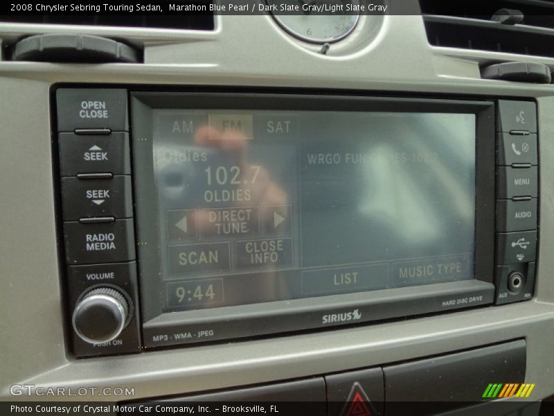 Marathon Blue Pearl / Dark Slate Gray/Light Slate Gray 2008 Chrysler Sebring Touring Sedan