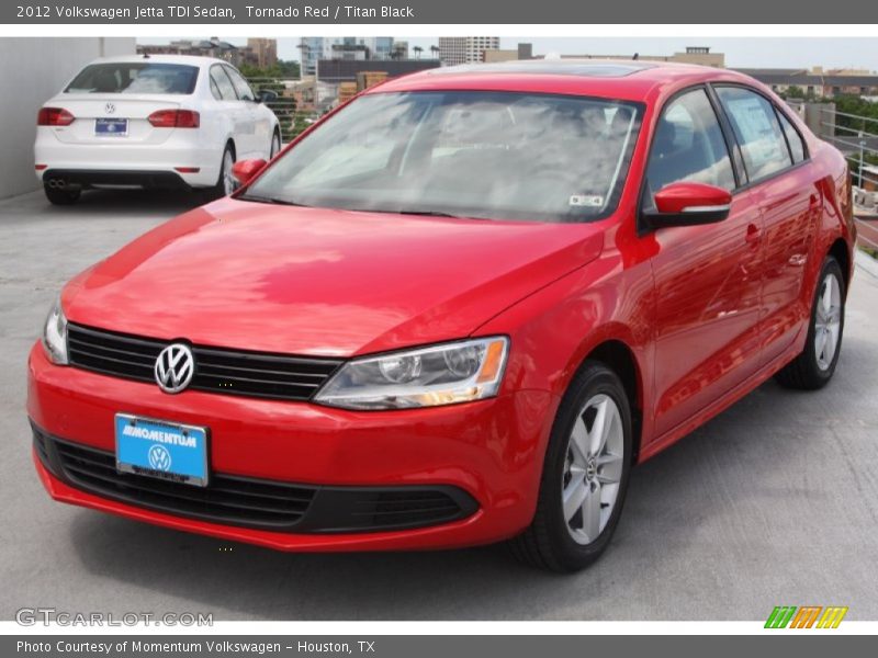 Tornado Red / Titan Black 2012 Volkswagen Jetta TDI Sedan