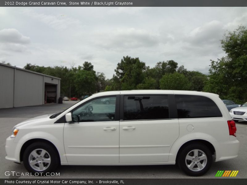 Stone White / Black/Light Graystone 2012 Dodge Grand Caravan Crew